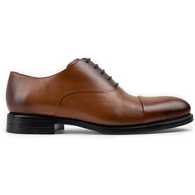 Resim Deery Hakiki Deri Taba Rengi Klasik Erkek Oxford Ayakkabı 