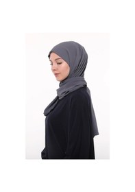 Resim Altobeh Medine İpeği Düz Tesettür Şal Füme 