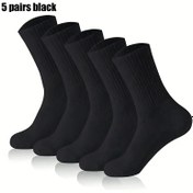 Resim 5/10/20 Çift Unisex Uzun Çorap, Düz Siyah ve Beyaz, Yumuşak ve Rahat, Çizgili Desen, Polyester %92 Spandex %5 Poliamit %3, 120g/m², Elde Yıkanabilir, Spor İçin 