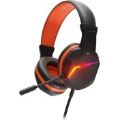 Resim Polosmart PGS101 Kablolu Kulak Üstü LED Aydınlatma Hareketli Mikrofon Gaming Oyuncu Kulaklık Siyah 