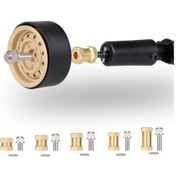 Resim 4 Parça 17mm Uzatma Tekerlek Heks Sürüş Göbekleri Bakır Genişletici Adaptör Seti - Scx10, Wraith, Rr10, Tundra, F-350 Uyumlu 