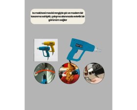 Resim TKÇ 2 Kademeli Güçlü Sıcak Hava Tabancası 380° - 500° Isı Ayarı 