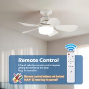 Resim 5-Blade Akıllı Tavan Fanı Uzaktan Kumanda ile - 42Cm Çap, 3 Hız, E26/E27 Ampul Tabanı, 20W, 85-265V, Kızılötesi Uzaktan Kumanda, Yatak Odası, Mutfak, Çalışma Odası, Garaj ve Daha Fazlası için İdeal, Garaj Fanı | Modern Tavan Fanı | Kızılötesi Uzaktan Kumanda, Yatak Odası için Tavan Fanı 