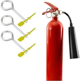 Resim Yangın Söndürme Tüpü Sarı Tetik Pimi & Kilidi Mühürü 