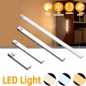Resim LED Hareket Sensörlü Dolap Işıkları - Ayarlanabilir, USB Şarj Edilebilir, 3 Renk Modu (3000K/4500K/6000K), Gece Lambası, Yatak Odası, Merdiven, Mutfak, Piyano Odası ve Dans Stüdyosu için, Yanıbaşında Okuma Işıkları, Anneler Günü hediye seçenekleri 