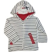 Resim 2297 Kız Bebek Sweet Cat Çizgili Penye Hırka Ekru 