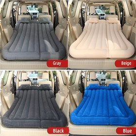Resim Araba RV Yatak Flocking Kumaş Seyahat Yatağı Şişme Ped SUV Yetişkin Kendi Kendine Sürücü Seyahat Açık Hava Kamp Hava Yastığı Yatak Bagaj Yatağı 175Cm*135Cm RV Yatak Yatakları 