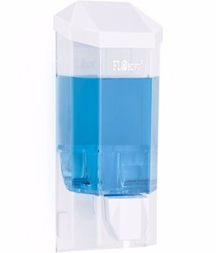Resim KG-GOLDPAPER F032 500 Ml Şeffaf-beyaz Sıvı Sabunluk Dispanseri Aparatı (üstten Doldurmalı) 