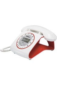 Resim Multitek Retro Caller ID Özel Tasarım Kablolu Masa Telefonu 