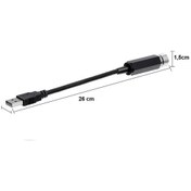 Resim USB YILDIZ TAVAN LEDİ 26CM 5 MODLU KIRMIZI RENK 