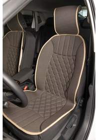 Resim Volkswagen Bora Uyumlu Oto Koltuk Minderi Elegance Model Ön 2'li Set Koyu Bej Fs 