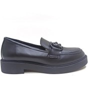 Resim ALBİNİ SİYAH DERİ KADIN LOAFER AYAKKABI 