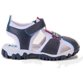 Resim Kiko Kids Erkek Bebek Sandalet Arz 2399 Lacivert - Beyaz - Kırmızı Beyaz - Lacivert - Kırmızı 