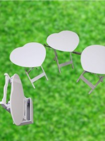 Resim Zigon Sehpa Kalp Çanta Model Mdf Torna Iskelet Parlak Beyaz Lake 