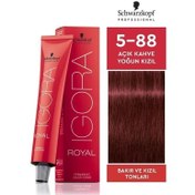 Resim Igora Royal Saç Boyası 60ml - 5.88 Açık Kahve Yoğun Kızıl 