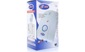 Resim END End Elektrikli Ani Su Isıtıcı Banyo Şofbeni Beyaz Renkli Kompakt Tasarım 