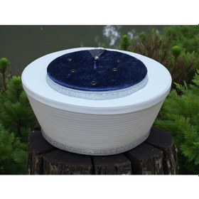 Resim Fabrikam06 Lacivert Sarık, Gri Püskül Sarık ,imam Sarığı,cami,cübbe,takke,sarık,lacivert Imam Sarığı,58 Cm S063 Beyaz - Lacivert Beyaz - Lacivert 