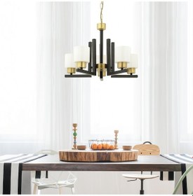 Resim Torqu 5 Li Eskitme Siyah Modern Yatak Odası Mutfak Oturma Odası Salon Avize 