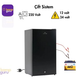 Resim Cool Life Çift Sistem Cool Life 90 L Siyah Buzdolabı 
