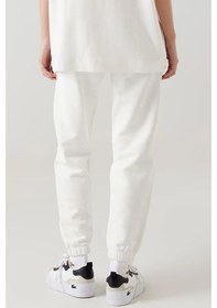 Resim Lacoste Embroidered Women's Joggers Kadın Organik Pamuk Eşofman Altı Beyaz Beyaz 