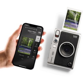 Resim Instax Mini Evo Kahverengi Fotoğraf Makinesi ve 20'li Film 