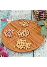 Resim BAMBU YUVARLAK KAHVALTILIK,BÖLMELİ ÇEREZLİK 