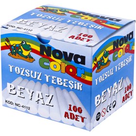 Resim Nova Color Tebeşir Tozsuz 100 LÜ Beyaz NC-4112 1 tane 
