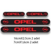 Resim Opel 3d Damla 4'lü Oto Sticker Set 1 