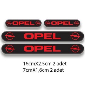 Resim Opel 3d Damla 4'lü Oto Sticker Set 1 