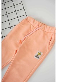 Resim Miniko Kids Unisex Bileği Ribanalı Pamuk Eşofman Altı Turuncu 