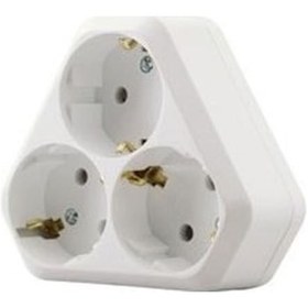 Resim Makel Üçlü Topraklı Priz Golyat Üçgen Tip 