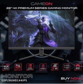 Resim Gameon 28" IPS 4K UHD 144Hz 2.1 HDMI Siyah Oyuncu Monitörü 