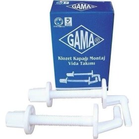 Resim Gama Klozet Kapağı Montaj Vidası Plastik Alttan 