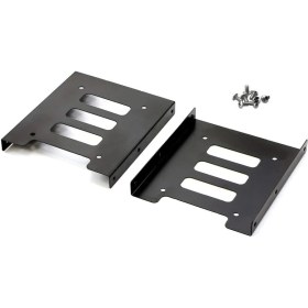 Resim Aogo SSD ve 2.5 Disk Için To 3.5 Inç Çevirici HDD Kızak Yuvası Harddisk Tutucu SSD Montaj Braketi 