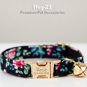 Resim Cat Collar Velvet Cat Collar with Bell 015263 - fuchsia / S/M 