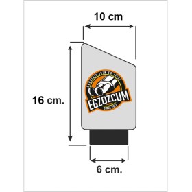 Resim Egzozcum 100 Mm. Eğimli Kesim Yuvarlak Çıkış Paslanmaz Krom Sessiz Eksoz Ucu 1 Adet 