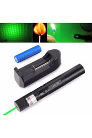 Resim Hayatı Kolaylaştıran Ürünler Bibizde Green Laser Pointer Şarjlı Güçlü Yeşil Lazer Metal Kasa 