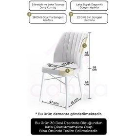 Resim Canisa Flex Serisi, Üst Kalite Mutfak Sandalyesi, 6 Adet Cappucino Sandalye, Gürgen Beyaz Ahşap Ayak Sandalye Cappucino Ayaklar Beyaz 