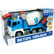 Resim Popit Toys Işıklı Ve Sesli Çalışan Beton Mikseri 1.12 Ölçek Büyük Boy Mavi 