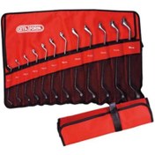 Resim CETA FORM B14-r08 Bez Çantalı 8 Parça Yıldız Iki Ağız Anahtar Takımı 