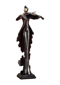 Resim Geeksen Retro Keman Sanatçısı Heykeli: Ev, Ofis Dekorasyonu Ve Müzik Severler İçin Şık Hediye 