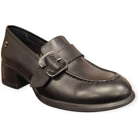 Resim Venüs 2555006k Topuklu Tokalı Loafer Deri Kadın Ayakkabı Siyah 