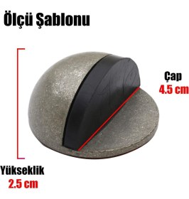 Resim Nzb Yarımay Kapı Stoperi Tamponu Yapışkanlı Metal Kapı Stopu A.gümüş 