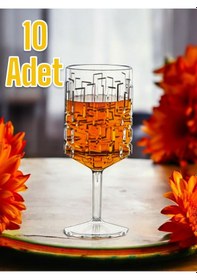 Resim Kırılmaz Kadeh Bardak 350 Ml Kokteyl Ve Şarap Kadehi 10 Adet Şeffaf 