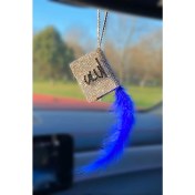 Resim AEA Gümüş Kuran-I Kerim Siyah Yazılı & Saks Mavi Tüy 