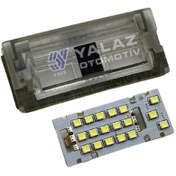 Resim ylz 12v Plaka Lambası (CAMLI) (18 LEDLİ) Bmw E46 