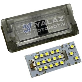 Resim ylz 12v Plaka Lambası (CAMLI) (18 LEDLİ) Bmw E46 