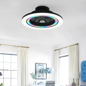 Resim Dlc Ovest Rgb LED Kumandalı 58 cm Tavan Vantilatörü 