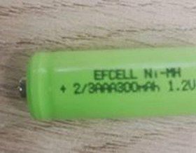 Resim EFCELL NI-MH 2/3AAA 300 MAH 1.2 VOLT BAŞLIKLI PİL 