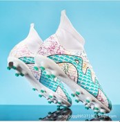 Resim Snapbuy Xinghe Shop Öğrenci Yüksek Top Futbol Ayakkabısı Antrenman Beyaz 
